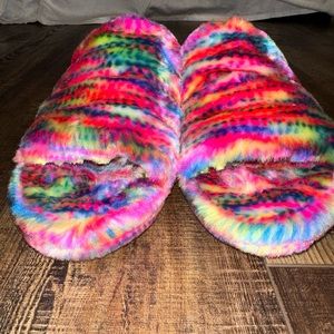 RAINBOW UGG SLIPPERS/SLIDES